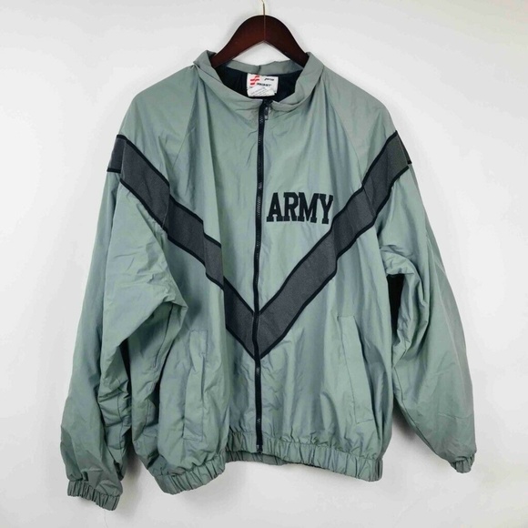 Skilcraft Mens JWOD Army Windbreaker Jacket Gray L